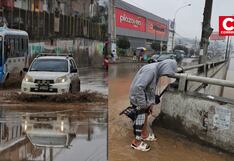 Llovizna provoca aniegos y congestión en Villa María del Triunfo y otros distritos de Lima (FOTOS)