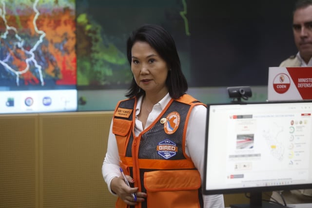 Keiko Fujimori anuncia despliegue de ministros por lluvias y suspensión de vuelos en Tacna (Foto: Mario Zapata/GEC)