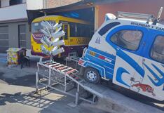 Tacna: Dueño de taller invade la pista construyendo rampa para vehículos