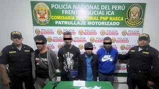 Nasca: PNP desarticula banda criminal dedicada al microcomercio de drogas