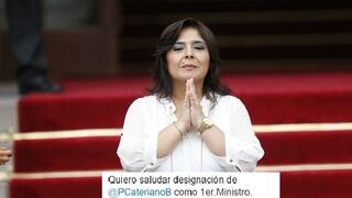 Ana Jara respalda a Cateriano por twitter dos días después de juramentación