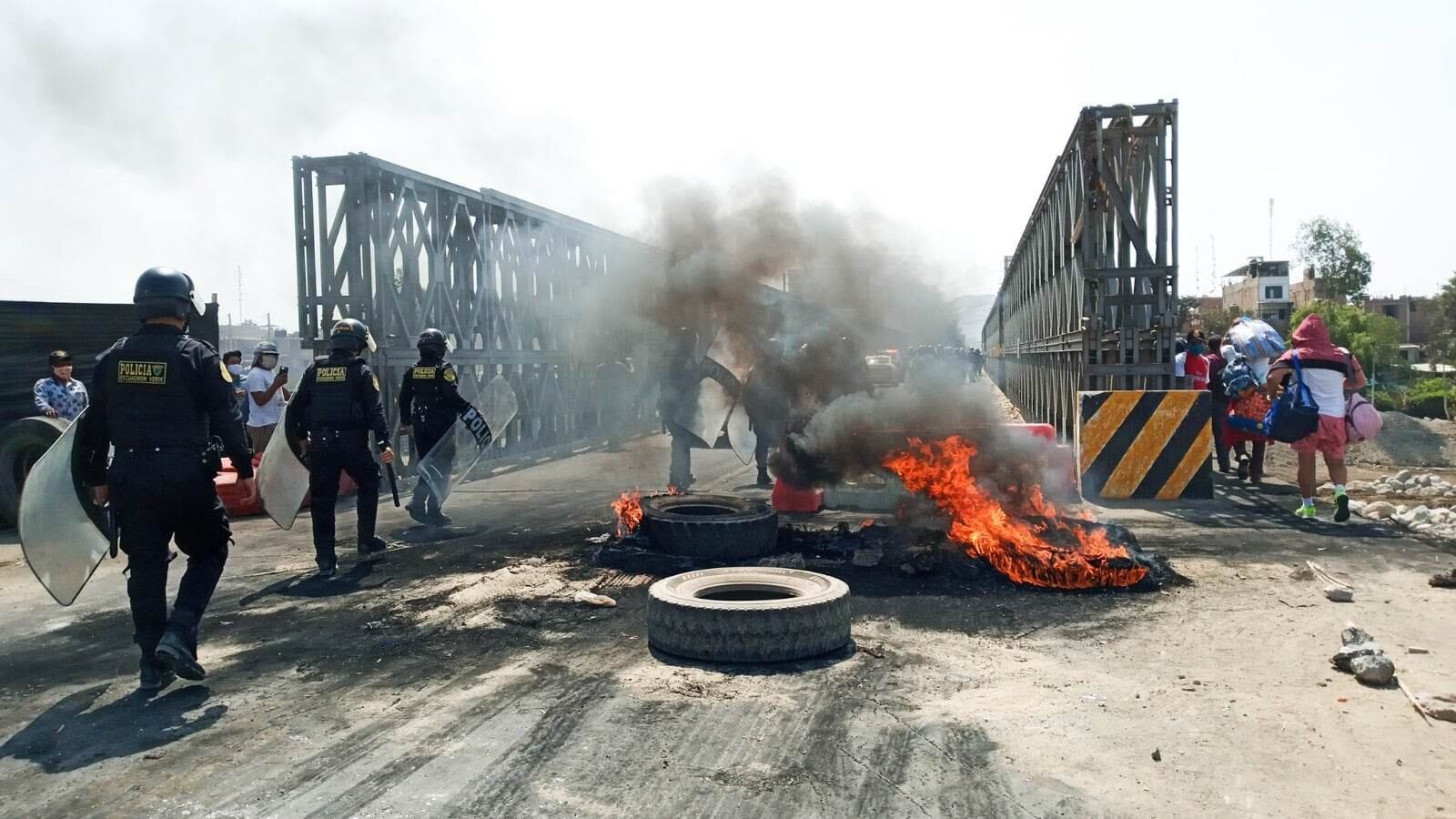 Jefe policial de La Libertad, general Augusto Ríos, dijo que no permitirán que manifestantes tomen las vías en Virú. Además, PNP usará tres vehículos blindados.