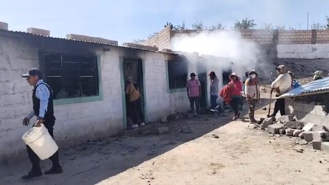 Arequipa: Olla común incendiada y un herido durante enfrentamiento por terrenos