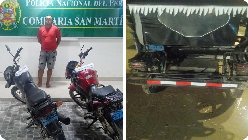 Policía interviene a hombre y recupera tres vehículos