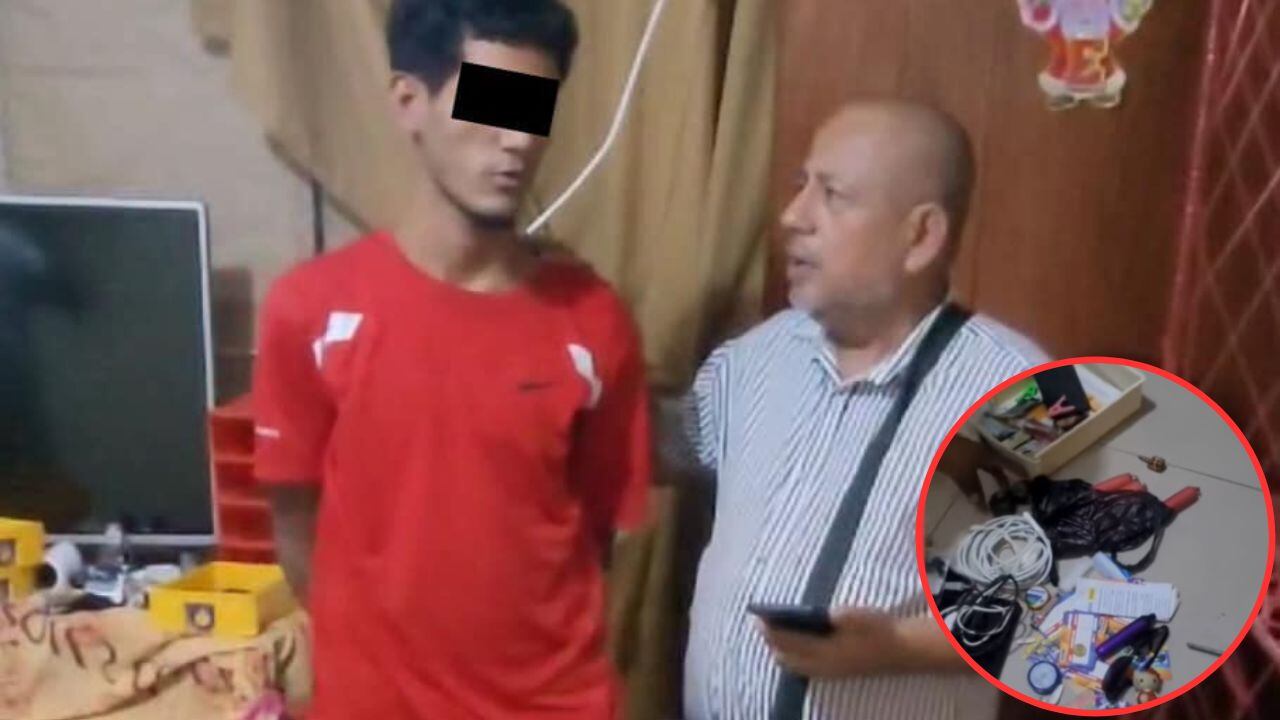 Policía le encuentra una réplica de arma de fuego y cuatro cartuchos de dinamita.