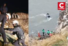 La Oroya: Recuperan cuerpos de vehículo que cayó al río Mantaro