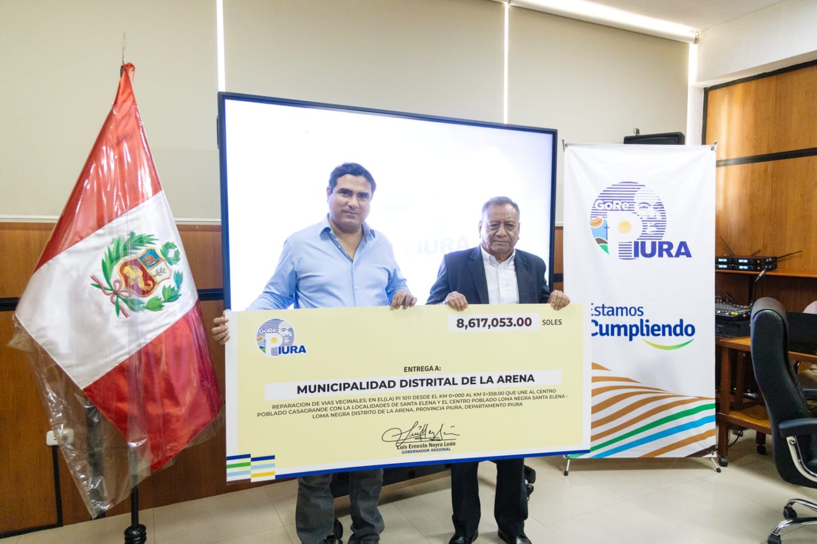 Transfieren presupuesto para mejoramiento de carretera en La Arena