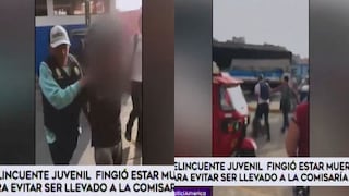El Agustino: Delincuente fingió estar muerto para no ser llevado a la comisaría (VIDEO)