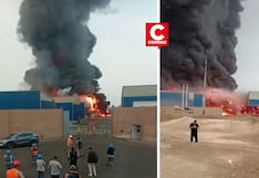Incendio afecta fábrica de insumos químicos en Lurín y moviliza a más de 12 unidades de bomberos