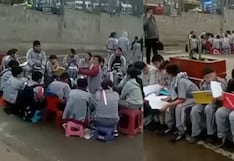 Independencia: Escolares toman clases en loza deportiva tras sismo que dañó su colegio
