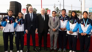 Caja Huancayo recupera complejo deportivo en El Agustino y lo presenta ante la banca internacional