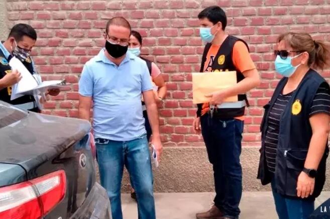 Abogado Roberto Caján el día que fue detenido en Chiclayo por la Fiscalía Anticorrupción.