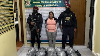 Ayacucho: Mujer fue detenida con carga de marihuana en costales