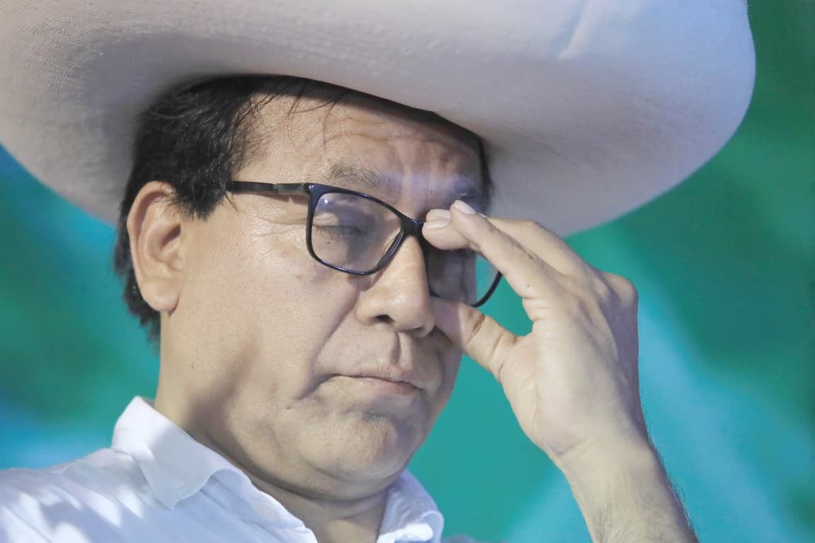 El candidato a la presidencia Roberto Sánchez realizó un mitin político en la zona de Huaycán, donde se congregaron simpatizantes y vecinos del sector. La actividad se desarrolló como parte de su campaña electoral. Foto: Cesar Bueno @photo.gec