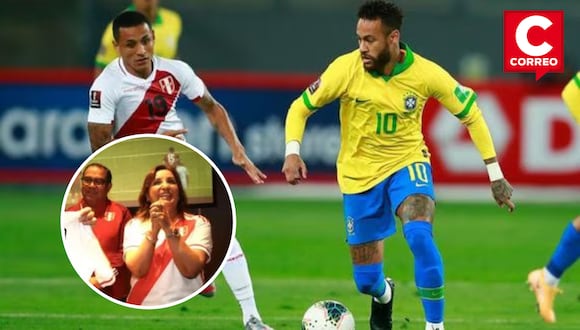 Dina Boluarte visitó a la selección peruana previo al partido contra Brasil