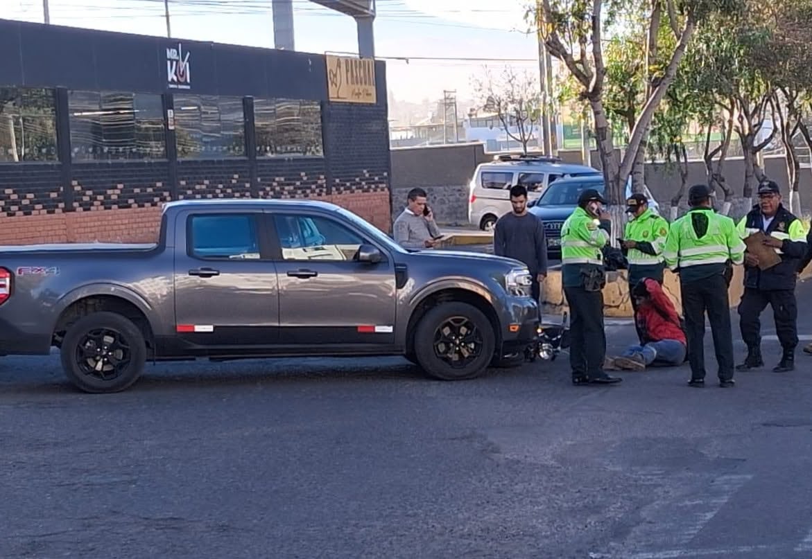 Accidente de tránsito en Sachaca deja un herido. Foto: Municipalidad de Sachaca.