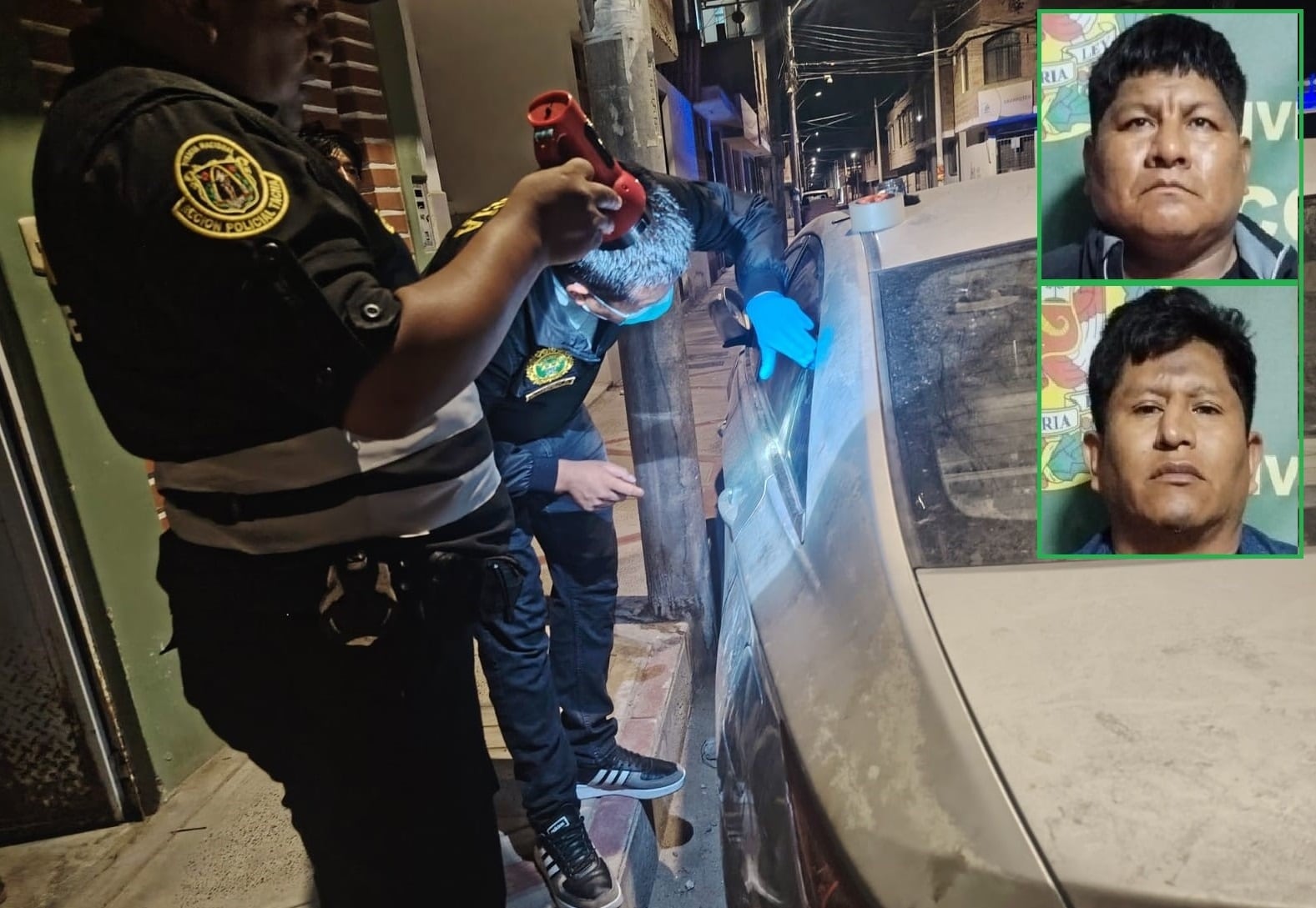 Policías recogen huellas de un vehículos; mientras Layme y Colquehuanca son investigados