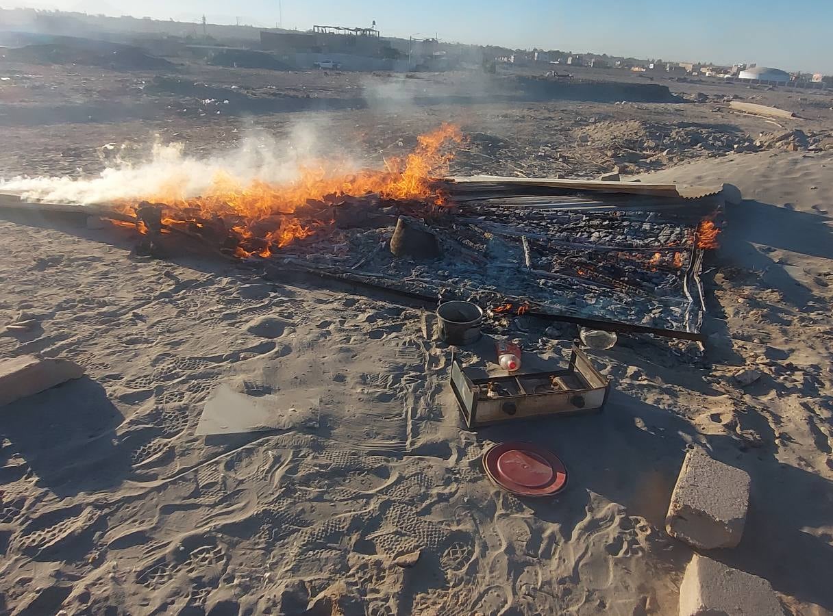Serenos destruyen viviendas precarias en Majes