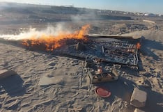 Serenos destruyen viviendas precarias en Majes