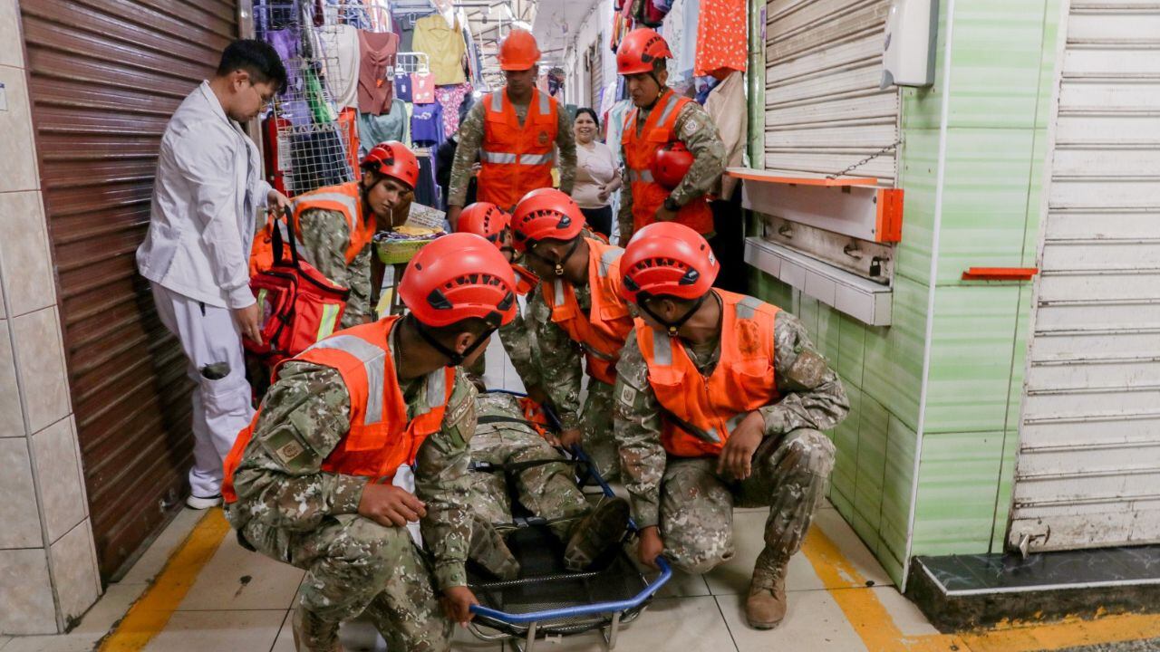 La Municipalidad Provincial de Trujillo lideró la realización del Primer Simulacro Nacional Multipeligro que se realizó en el Mercado Zonal Palermo.