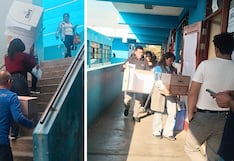 Arequipa: Miembros de mesa bajan al primer piso para que personas con discapacidad puedan votar