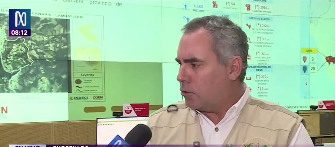 El Ministerio de Defensa prepara el despliegue de maquinaria y batallones de ingeniería para ejecutar trabajos de prevención en las zonas consideradas prioritarias. FOTO: CAPTURA CANAL N.