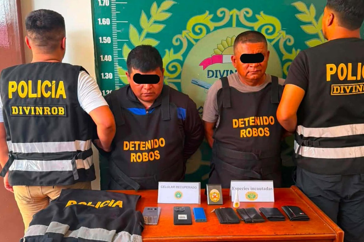 Detectives de la Depincri Trujillo capturaron a dos de la banda “Los Disfrazados del Norte”.