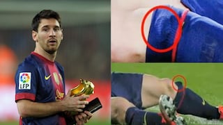 Messi tenía un chupón bajo la media para dedicarle un gol a su hijo