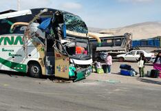 Arequipa: Choque frontal entre bus y volquete deja dos heridos