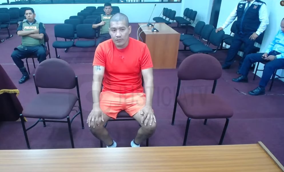 La diligencia se realiza de forma virtual debido a que el investigado permanece recluido en la Base Naval del Callao tras ser entregado por Paraguay. (Captura de Justicia TV - YouTube)