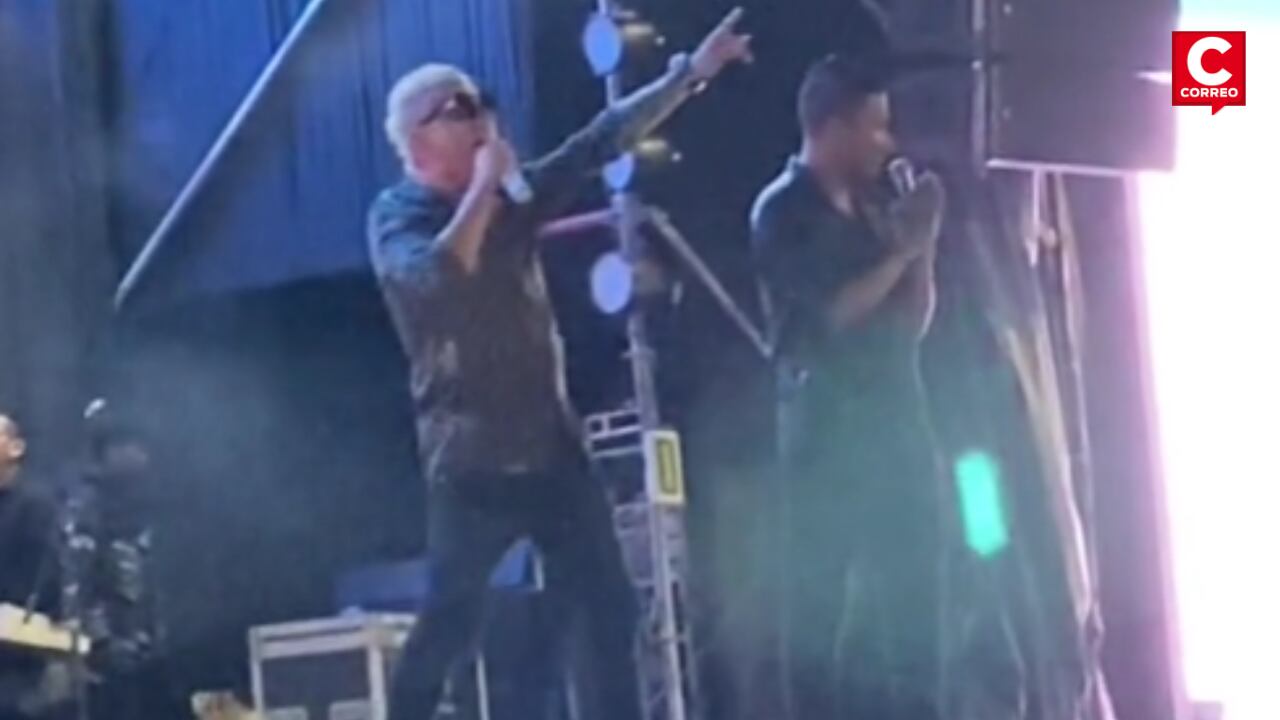 John Kelvin durante concierto en Cajamarca.