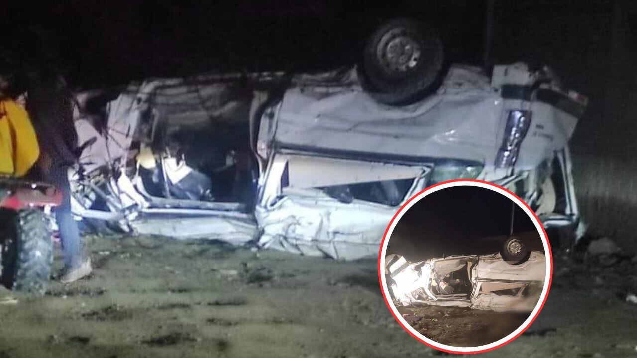 Vehículo se despistó a la altura de la zona de Santa María y cayó a un abismo de 400 metros.