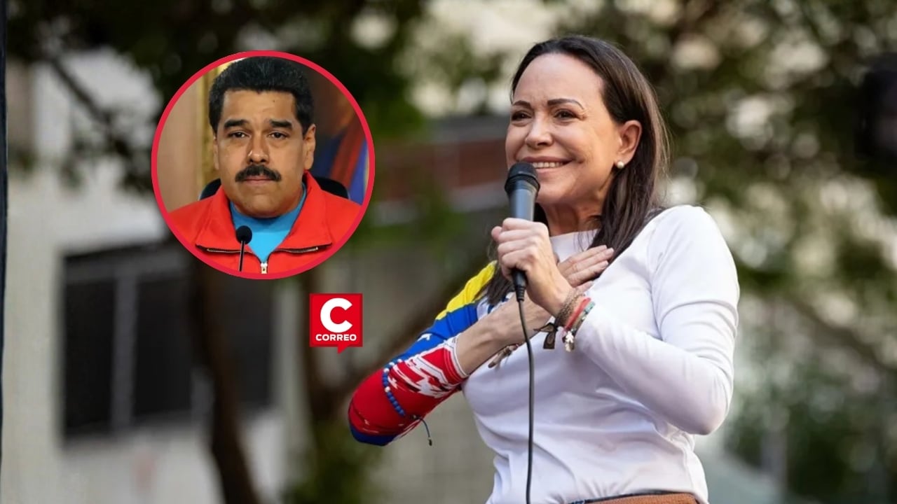 María Corina Machado convoca a Edmundo González Urrutia como presidente legítimo de Venezuela. Composición: Diario Correo.