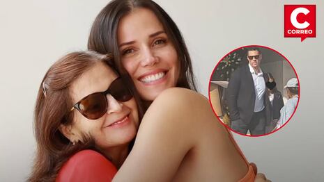 Gustavo Salcedo fue captado en el velorio de la madre de Maju Mantilla tras su separación