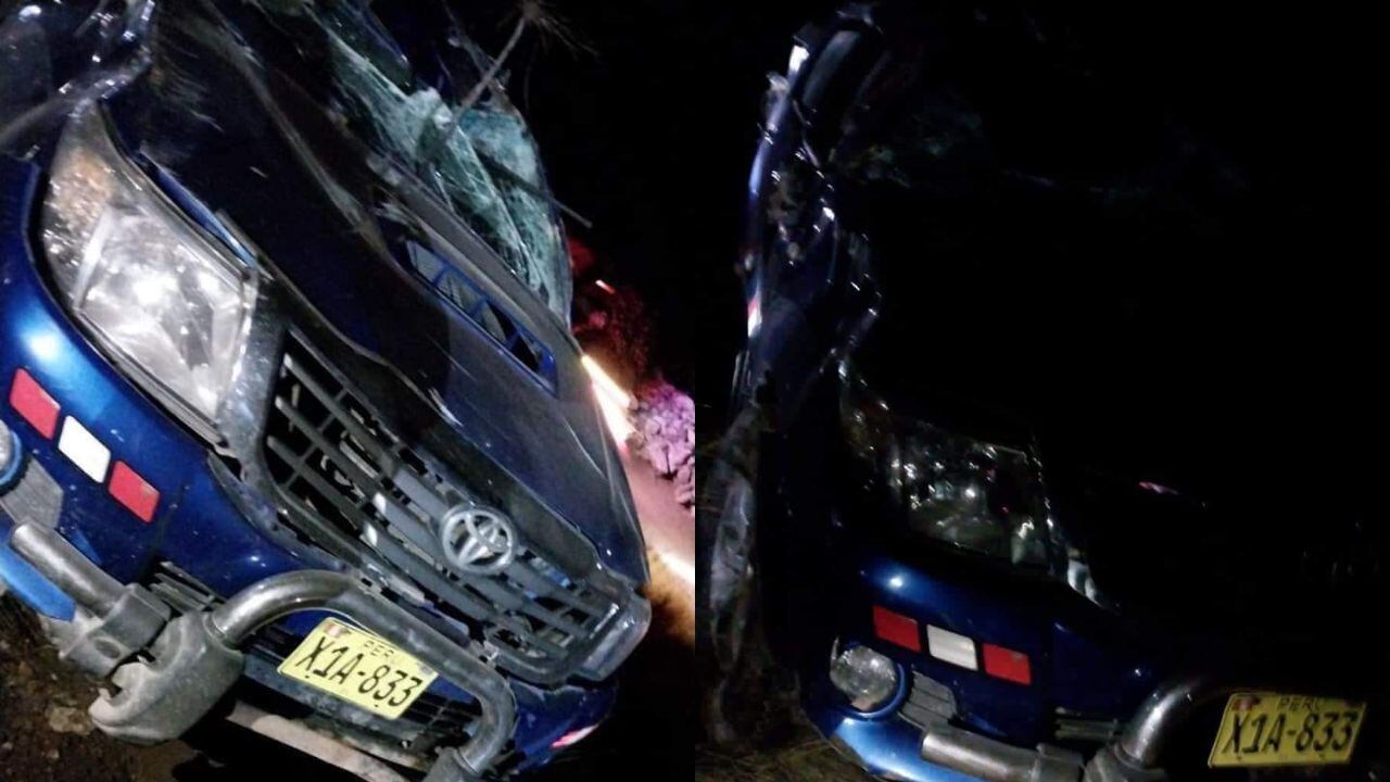 Vehículo se despistó a la altura del sector La Codiciada, en el distrito de Quiruvilca.