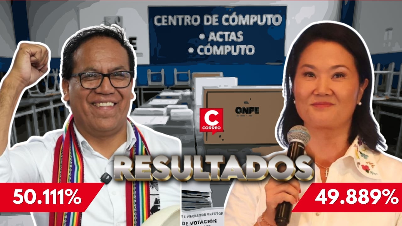 Conteo de votos ONPE EN VIVO | Composición: Diario Correo.