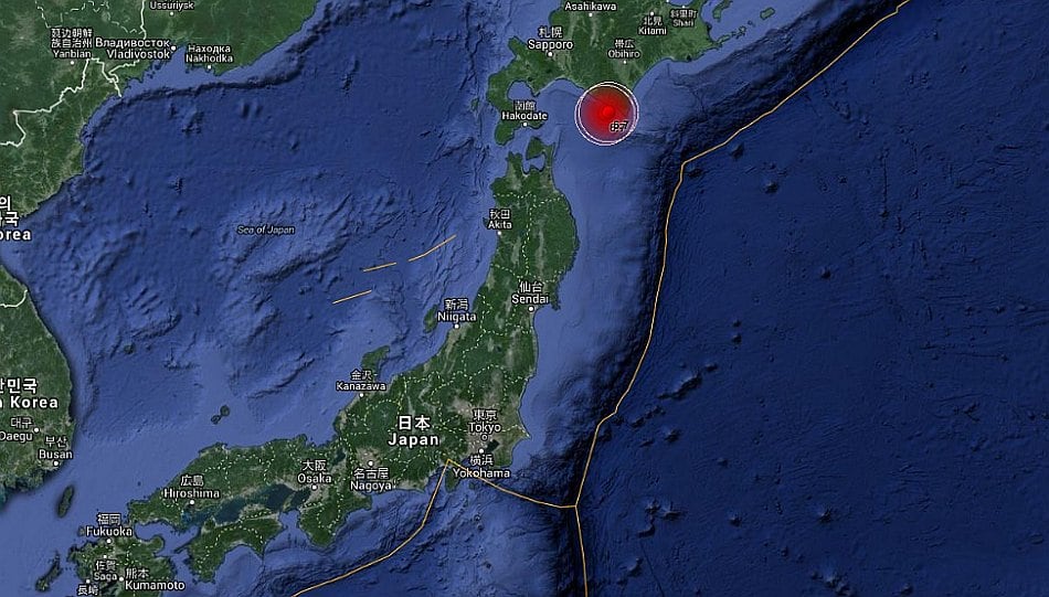 El sismo tuvo una profundidad de 50 kilómetros en las costas frente a Iwate, según la Agencia Meteorológica de Japón.