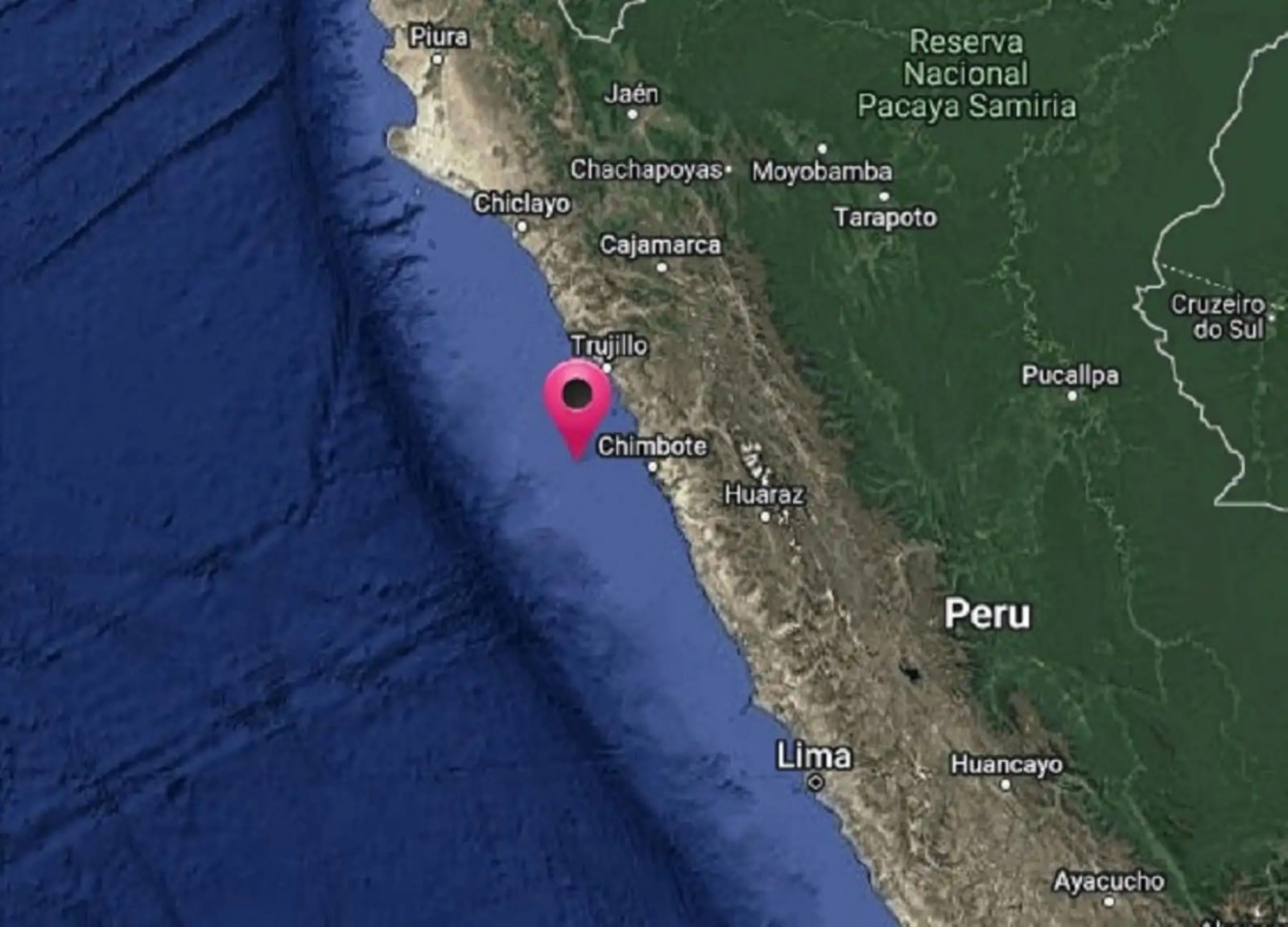 Áncash: temblor de magnitud 3.8 tuvo epicentro en el mar frente a Chimbote.