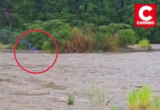 Crecida del río Chanchamayo deja a pareja atrapada en un islote