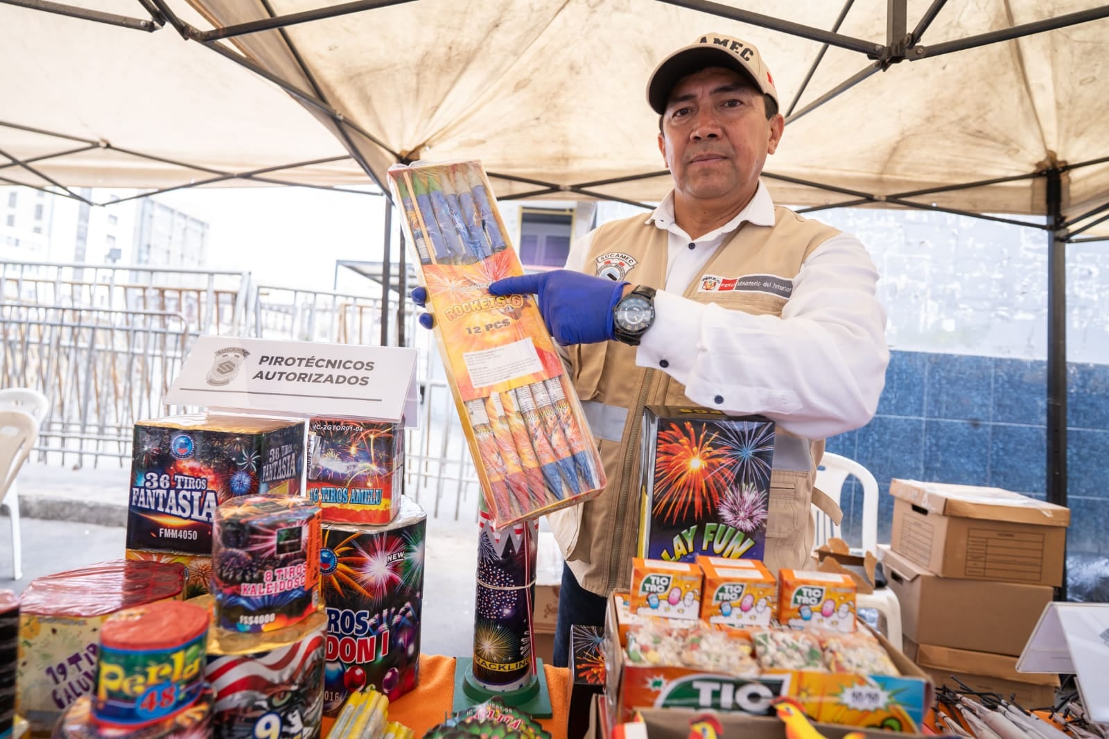 Vocero de la Sucamec en Feria Informativa. Foto: Sucamec.