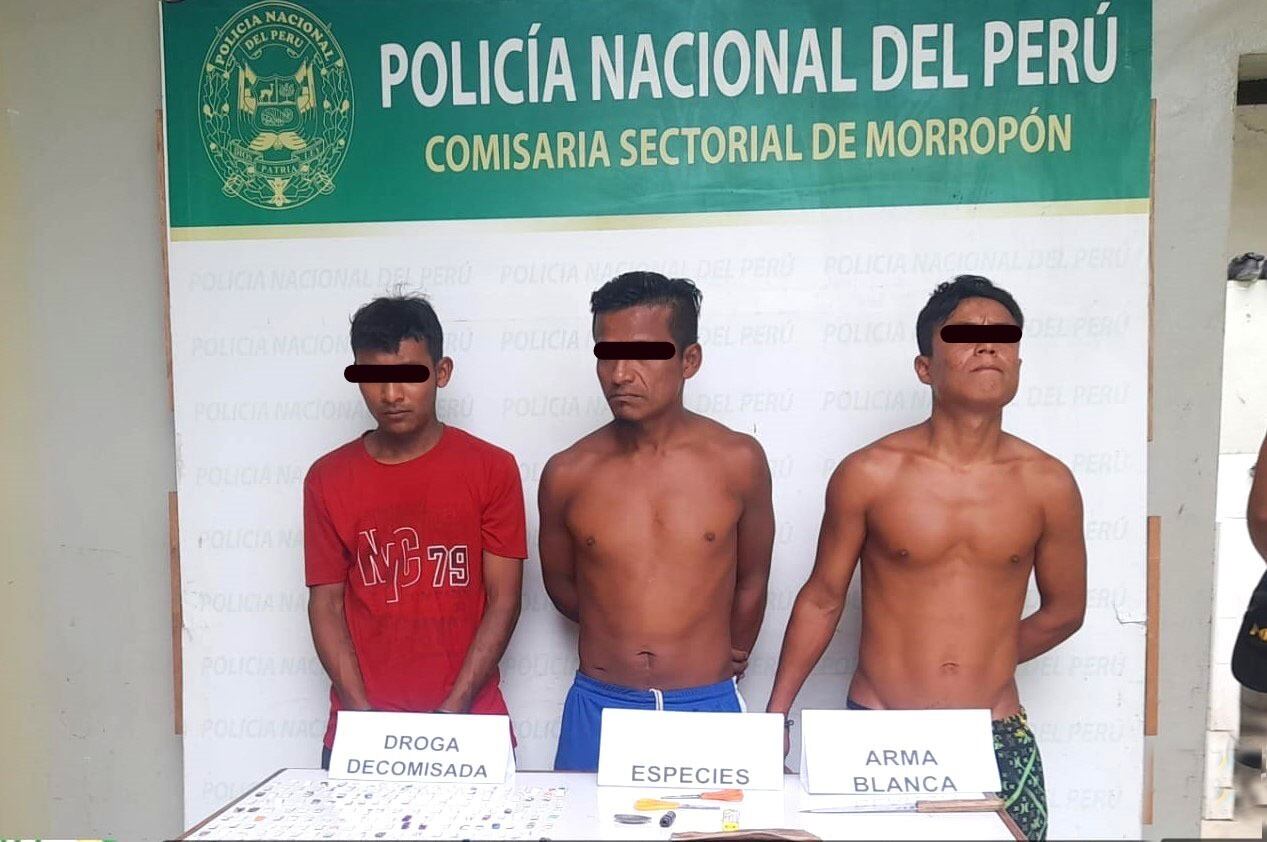 Los tres intervenidos serían investigados por el presunto delito contra la seguridad pública por tráfico ilícito de droga