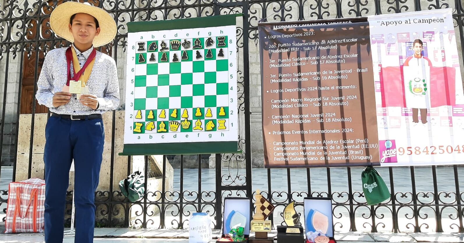 Ajedrecista arequipeño Leonardo Cahuapaza necesita apoyo para participar en torneos. (Foto: GEC)