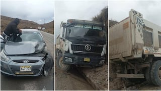 Nasca: cuádruple choque se registró en el kilómetro 70 de la carretera Interoceánica