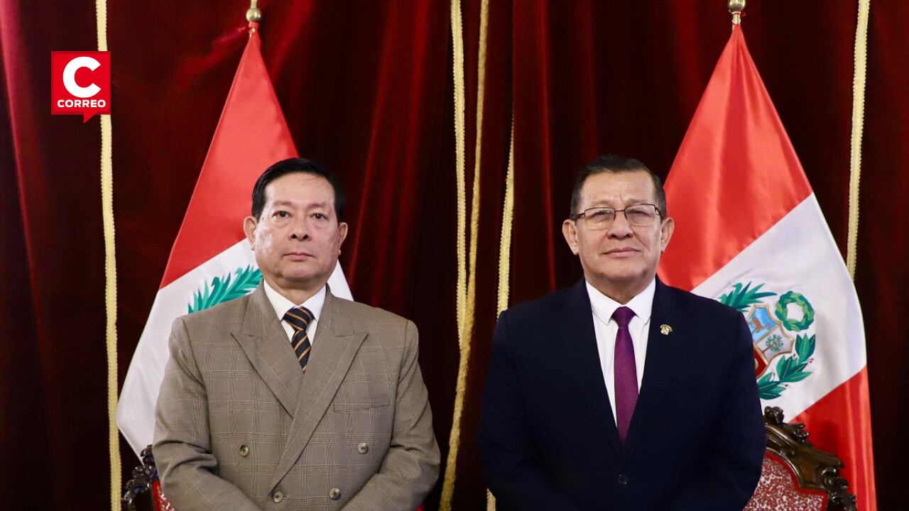 Presidente del Consejo de Ministros, Eduardo Arana, sostuvo una reunión con el titular del Congreso, Eduardo Salhuana. Foto: Congreso