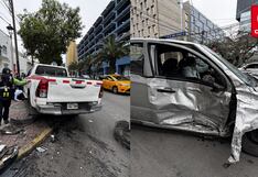 Accidente en San Isidro: Choque entre patrullero municipal y auto deja a joven atrapada