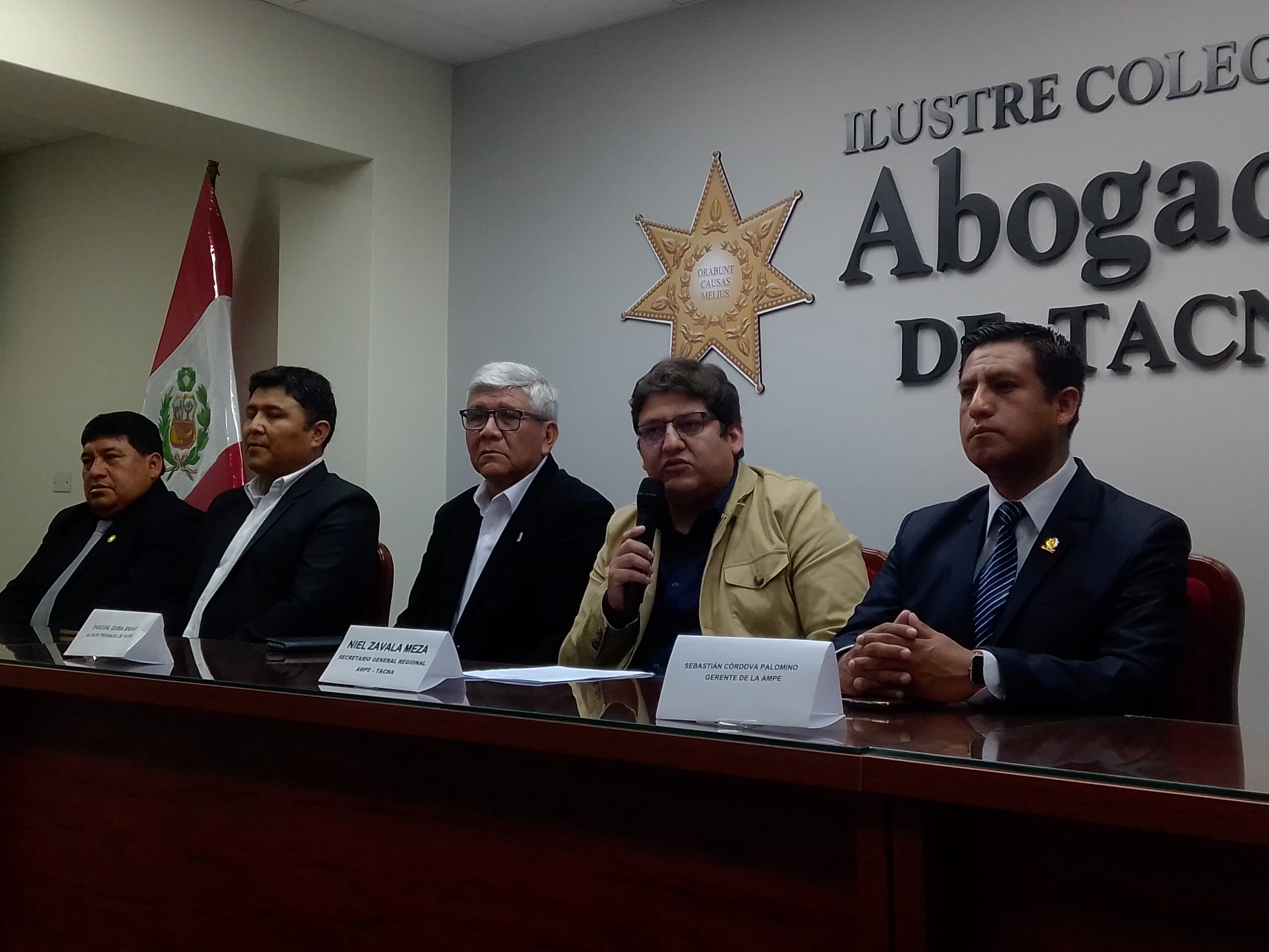 El presidente de la AMPE en Tacna Niel Zavala Meza. (Foto: Adrian Apaza)