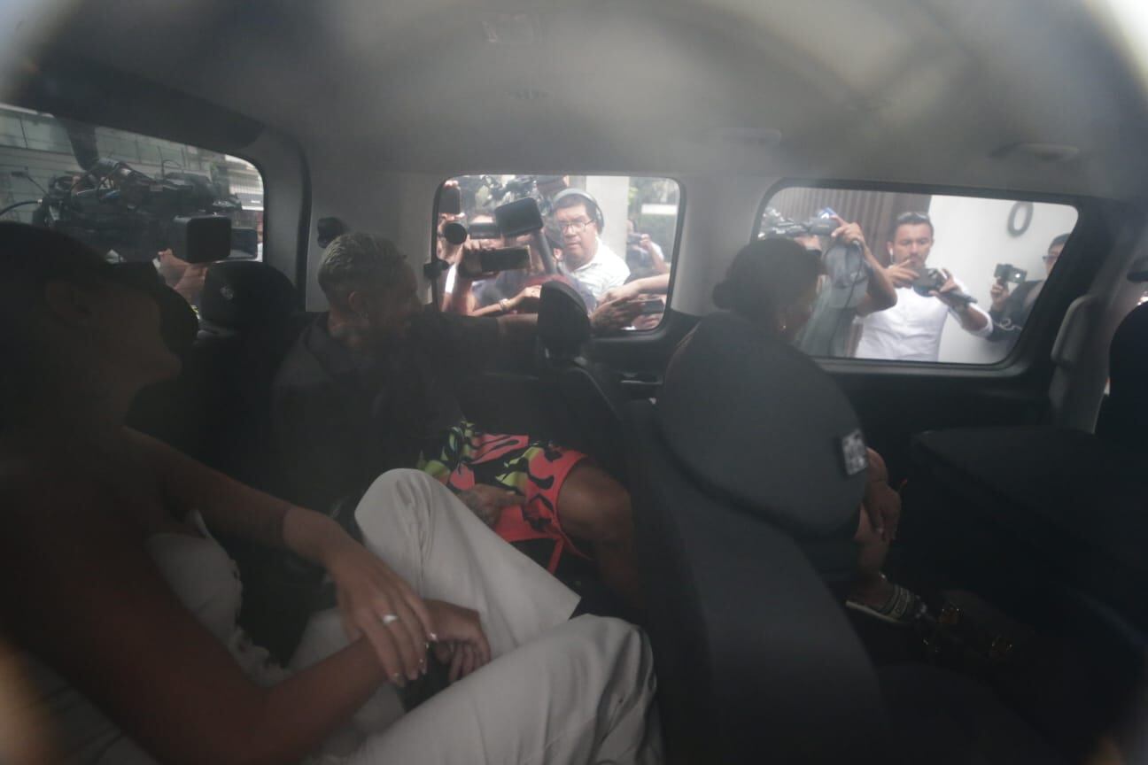 Miércoles 21 de febrero 2024 El delantero nacional, Paolo Guerrero y Richard Acuña se reunieron en el distrito de San Isidro. Foto: César Bueno @photo.gec
