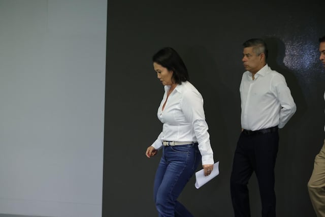 Keiko Fujimori pide ampliar horario de votación por mesas no instaladas (Fotos: Hugo Pérez /@photo.gec)