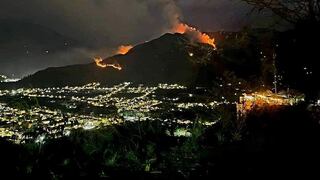 Incendio forestal se sale de control en Quillabamba - Cusco (FOTOS)
