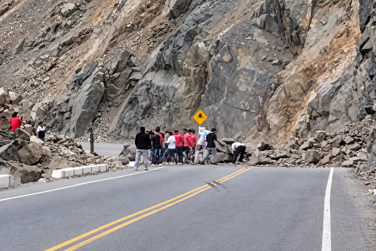 Derrumbe de piedras bloquea la Panamericana Sur entre Ocoña y La Planchada (VIDEO)